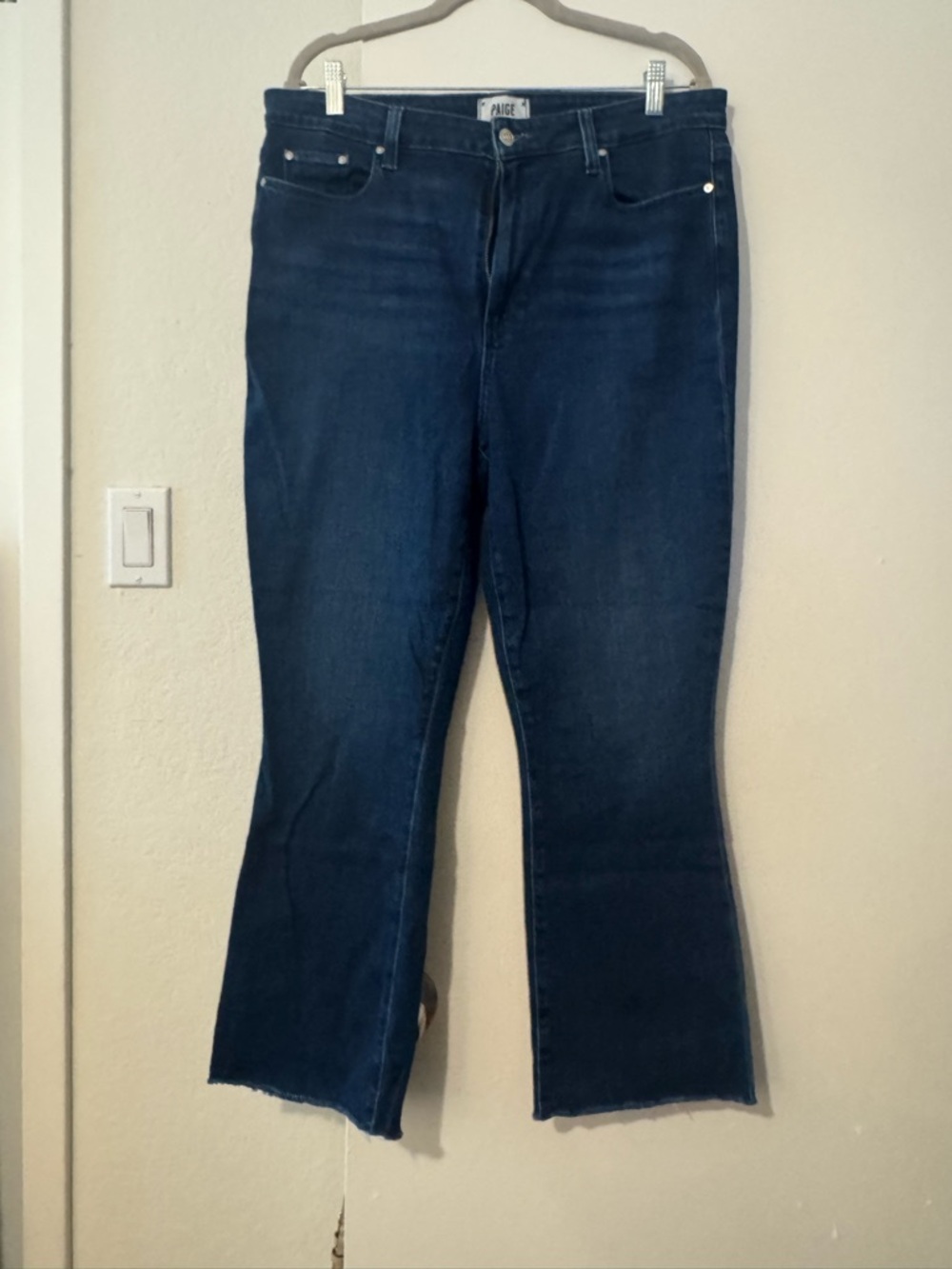 PAIGE Dark Blue Flare Jeans